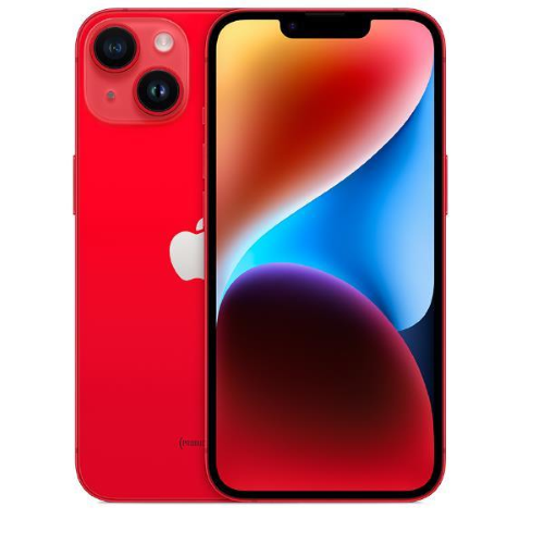 Apple iPhone 14 Plus - (PRODUCT) RED - 5G smartphone - dual SIM /Memoria Interna 128 GB - display OLED - 6.7" - 2778 x 1284 pixel - 2x fotocamere posteriori 12 MP, 12 MP - front camera 12 MP - rosso